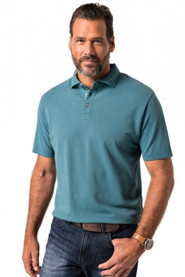 JP1880 Polo Shirt Short Sleeve Pique VIntage Teal - Polo majice - Muške Polo Majice Veliki Brojevi