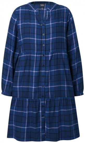 Ulla Popken 840929 Karirana haljina Tamnoplava - Midi haljine - Ženske midi haljine plus size