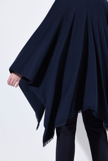 Ulla Popken 841117 Pleteni oversize pončo sa strasom Tamnoplava - Ponča i pelerine - 