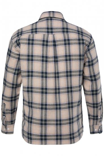 JP1880 Checked Flannel Shirt Long Sleeve Dark Dusty Pink - Košulje - Muške Košulje Veliki Brojevi
