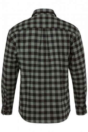 JP1880 Checked Flannel Shirt Long Sleeve Eucalyptus Green - Košulje - Muške Košulje Veliki Brojevi