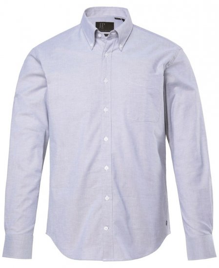 JP1880 Oxford Shirt Flexnamic Long Sleeve Grey - Košulje - Muške Košulje Veliki Brojevi