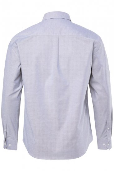 JP1880 Oxford Shirt Flexnamic Long Sleeve Grey - Košulje - Muške Košulje Veliki Brojevi