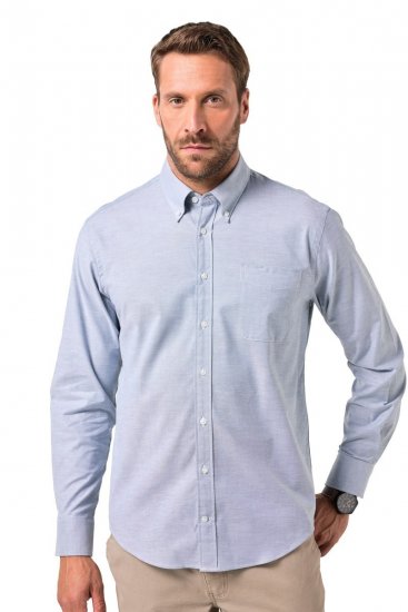 JP1880 Oxford Shirt Flexnamic Long Sleeve Ash Turquoise - Košulje - Muške Košulje Veliki Brojevi