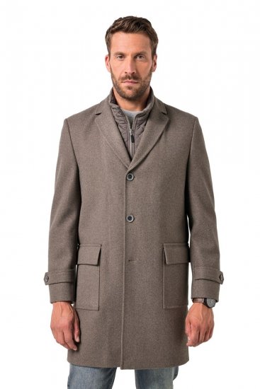 JP1880 Coat Flexnamic Quilted Insert Grey TALL - TALL jakne - TALL jakne za visoke muškarce