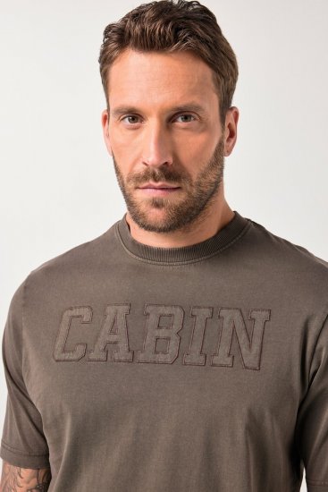 JP1880 T-Shirt Short Sleeve Cabin Mahogany Brown - Majice Kratkih Rukava - Muške Majice Kratkih Rukava Veliki Brojevi 