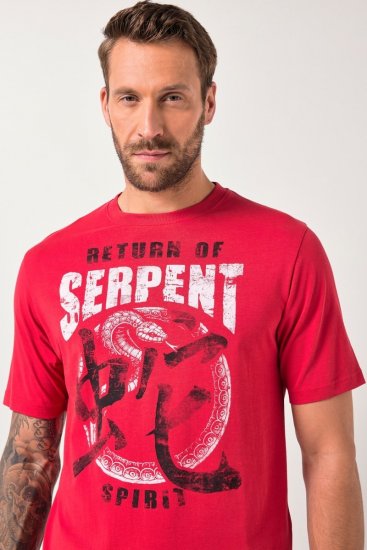 JP1880 T-Shirt Short Sleeve Serpent Red - Majice Kratkih Rukava - Muške Majice Kratkih Rukava Veliki Brojevi 