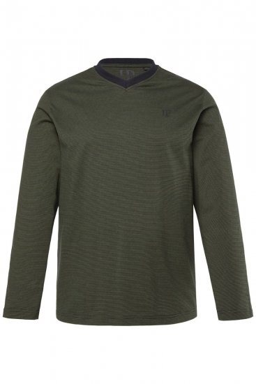 JP1880 Pyjamas Two-piece Striped Dark Green - Donje rublje & kupaće hlače - muške donje rublje veliki brojevi