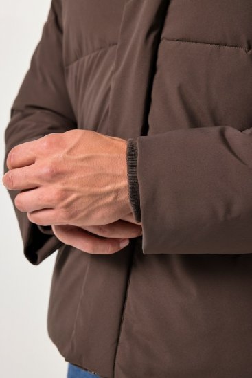 JP1880 842508 Jakna s teddy ovratnikom Lješnjak - Jakne - Muške Jakne Veliki Brojevi