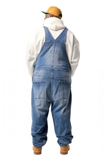 JP1880 842648 Traper treger hlače širokog kroja Denim plava - Traperice & hlače - Muške Traperice i Hlače Veliki Brojevi