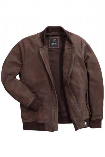 JP1880 Jacket Buffed Nubuck Lamb Leather Brown - Jakne - Muške Jakne Veliki Brojevi