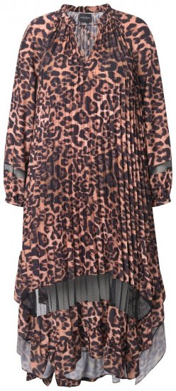 Ulla Popken 842979 Haljina sa životinjskim uzorkom Smeđa - Midi haljine - Ženske midi haljine plus size