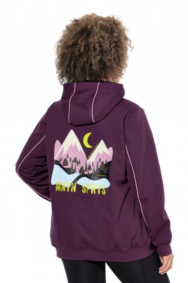 Ulla Popken 843186 Vodoodbojna softshell jakna s reflektirajućim detaljima Vinsko crvena - Jakne - Jakne za žene velikih veličina