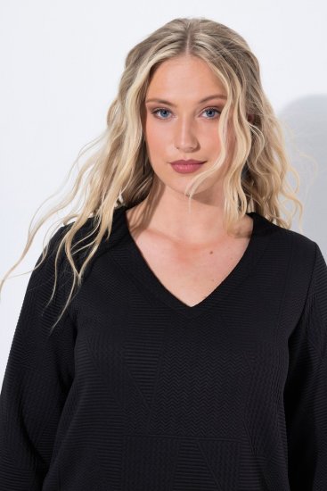 Ulla Popken 843326 Sportska haljina s 3/4 rukavima Crna - Haljine od trenirke - 