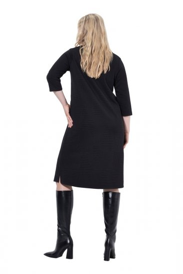 Ulla Popken 843326 Sportska haljina s 3/4 rukavima Crna - Haljine od trenirke - 