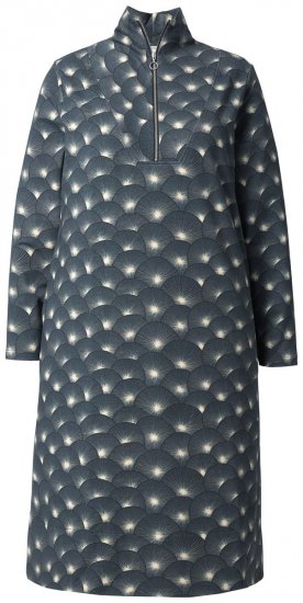 Ulla Popken 843506 Uzorkovana sportska haljina Crna - Haljine od trenirke - 