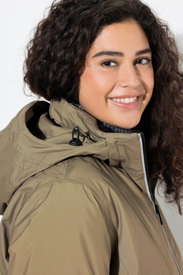 Ulla Popken 844034 Funkcionalna jakna Kaki - Jakne - Jakne za žene velikih veličina
