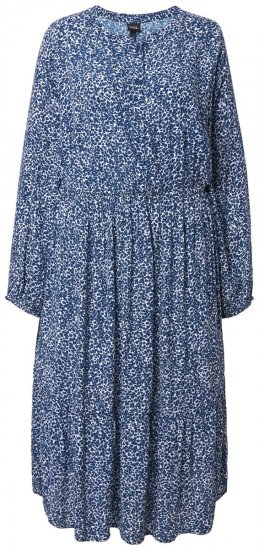 Ulla Popken 844594 Cvjetna midi haljina Tamnoplava - Midi haljine - Ženske midi haljine plus size