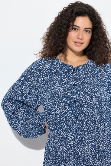 Ulla Popken 844594 Cvjetna midi haljina Tamnoplava - Midi haljine - Ženske midi haljine plus size