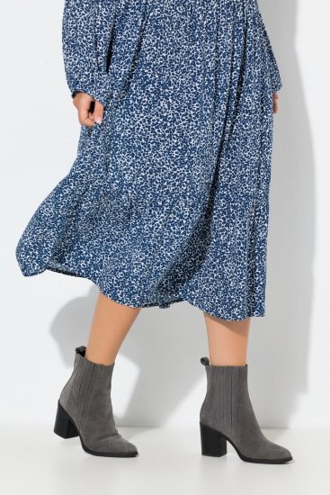 Ulla Popken 844594 Cvjetna midi haljina Tamnoplava - Midi haljine - Ženske midi haljine plus size