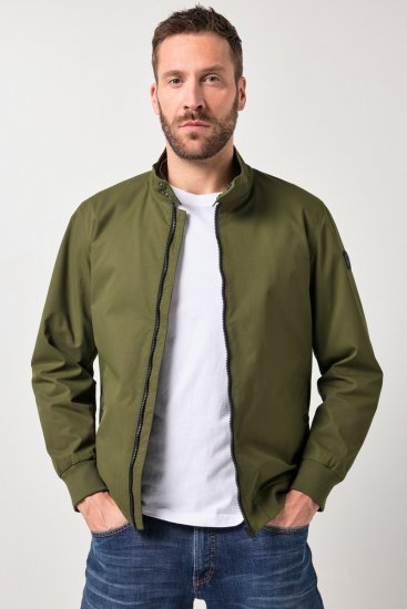 JP1880 844652 Bomber jakna s drukerima Khaki - Jakne - Muške Jakne Veliki Brojevi