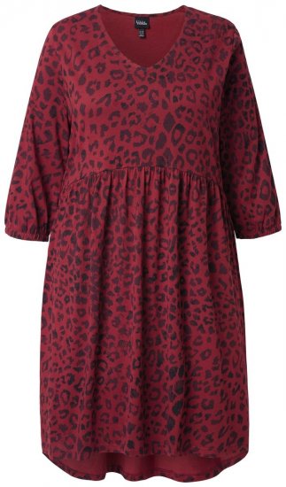 Ulla Popken 844945 Haljina od jerseya A-kroja s V-izrezom Boja šljive - Haljine od jerseyja - 
