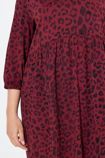 Ulla Popken 844945 Haljina od jerseya A-kroja s V-izrezom Boja šljive - Haljine od jerseyja - 