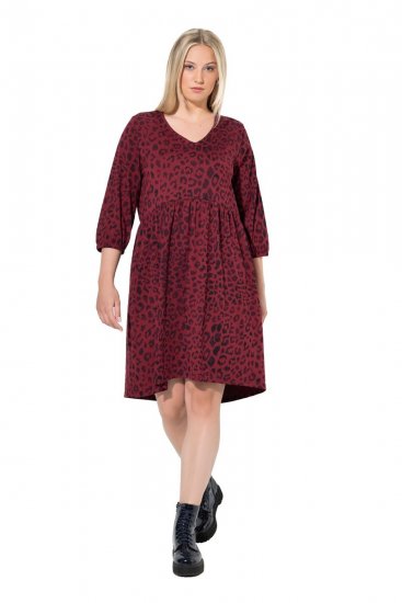 Ulla Popken 844945 Haljina od jerseya A-kroja s V-izrezom Boja šljive - Haljine od jerseyja - 