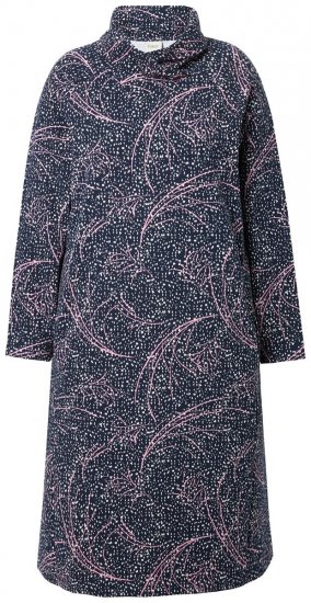 Ulla Popken 844993 Uzorkovana sportska haljina Tamnoplava - Haljine od trenirke - 