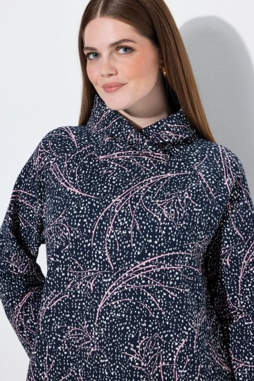 Ulla Popken 844993 Uzorkovana sportska haljina Tamnoplava - Haljine od trenirke - 