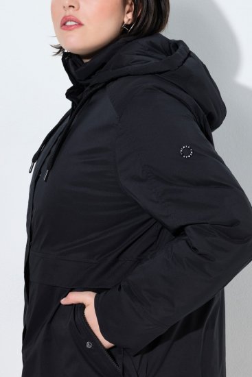 Ulla Popken 845111 Parka Crna - Kaputi - Ženski kaputi velikih veličina
