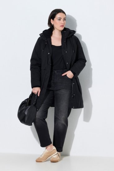 Ulla Popken 845111 Parka Crna - Kaputi - Ženski kaputi velikih veličina