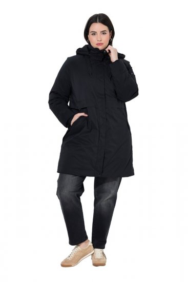 Ulla Popken 845111 Parka Crna - Kaputi - Ženski kaputi velikih veličina
