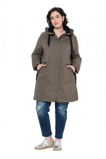 Ulla Popken 845111 Parka Tamnozelena - Kaputi - Ženski kaputi velikih veličina