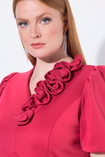 Ulla Popken 845148 Cvjetna uska haljina Magenta - Haljine - Haljine za sve veličine