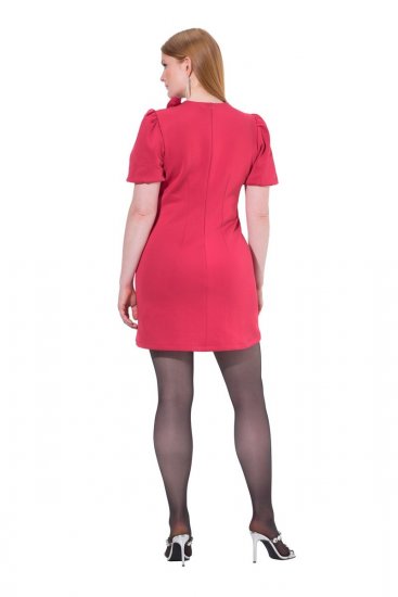 Ulla Popken 845148 Cvjetna uska haljina Magenta - Haljine - Haljine za sve veličine