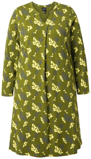 Ulla Popken 845190 Cvjetna haljina od jerseya Tirkizna - Haljine od jerseyja - 