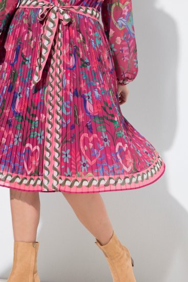 Ulla Popken 845649 Midi haljina dugih rukava Bobičasto crvena - Midi haljine - Ženske midi haljine plus size