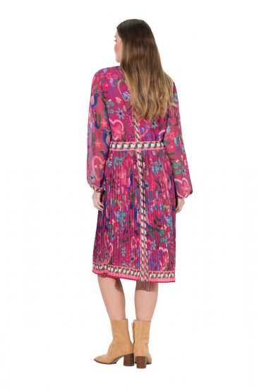 Ulla Popken 845649 Midi haljina dugih rukava Bobičasto crvena - Midi haljine - Ženske midi haljine plus size