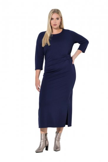 Ulla Popken 845705 Haljina od jerseya Tamnoplava - Midi haljine - Ženske midi haljine plus size