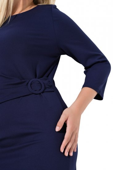Ulla Popken 845705 Haljina od jerseya Tamnoplava - Midi haljine - Ženske midi haljine plus size