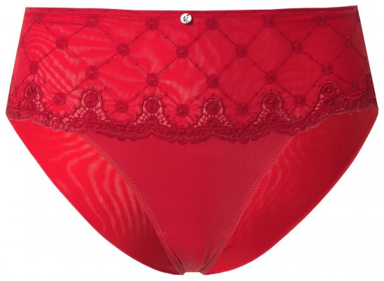 Ulla Popken 846235 Hipster gaćice s čipkom Crvena - Gaćice - 