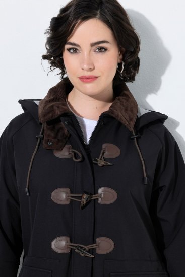 Ulla Popken 846278 Softshell kaput Crna - Kaputi - Ženski kaputi velikih veličina