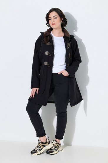Ulla Popken 846278 Softshell kaput Crna - Kaputi - Ženski kaputi velikih veličina