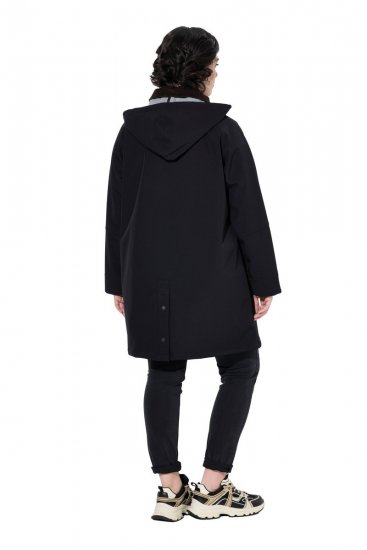 Ulla Popken 846278 Softshell kaput Crna - Kaputi - Ženski kaputi velikih veličina