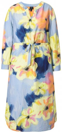 Ulla Popken 846330 Cvjetna maxi haljina Svijetloplava - Maxi haljine - Duge maxi haljine velikih brojeva