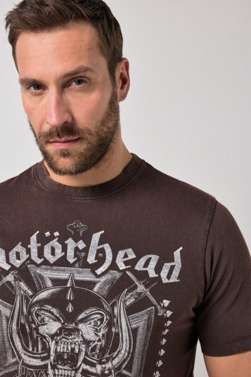 JP1880 Motörhead Soft Jersey Vintage T-Shirt Brown - Majice bendova - Band majice za muškarce