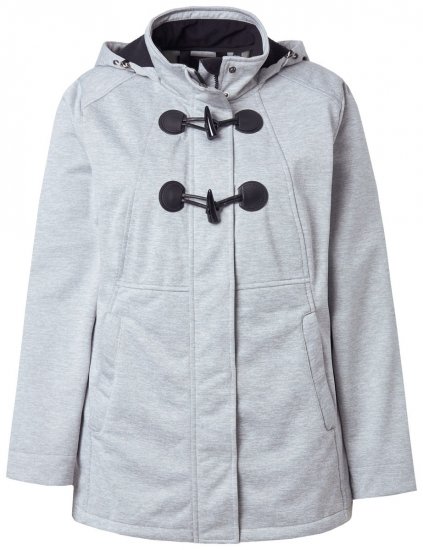Ulla Popken 846744 Softshell jakna Siva melange - Jakne - Jakne za žene velikih veličina