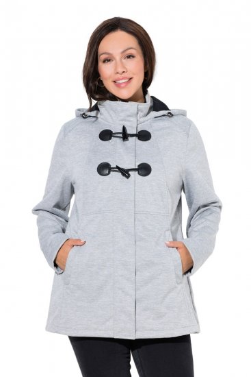 Ulla Popken 846744 Softshell jakna Siva melange - Jakne - Jakne za žene velikih veličina