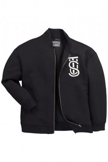 STHUGE 847083 Varsity jakna od scuba tkanine Crna - Jakne - Muške Jakne Veliki Brojevi